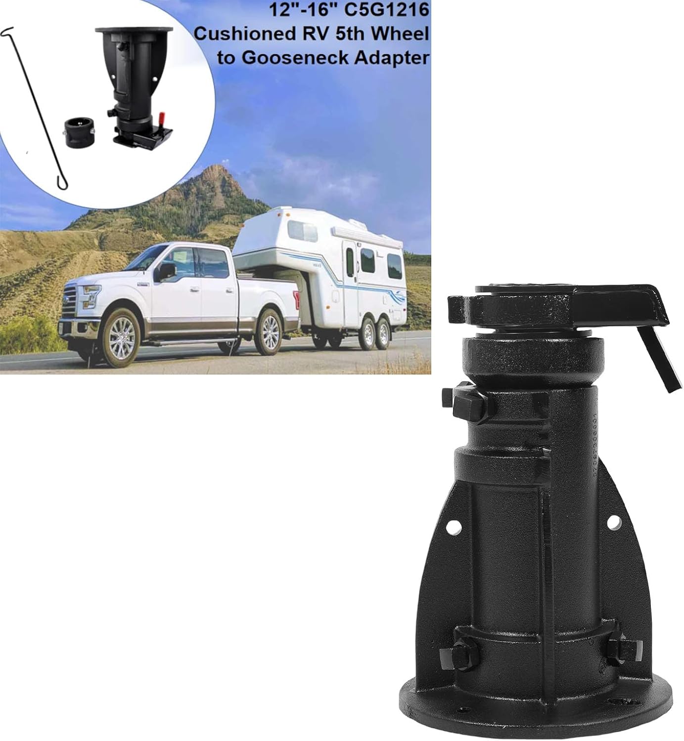 Gooseneck adapter 12 to 16 inches