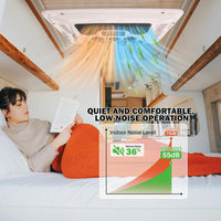 Climatiseur de toit 12V avec chauffage 8500 BTU pour VR, caravane et bateau – Silencieux & économique