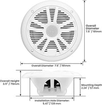 BOSS Audio MR6B 6.5'' Dual Cone Marine Speakers (Pair)