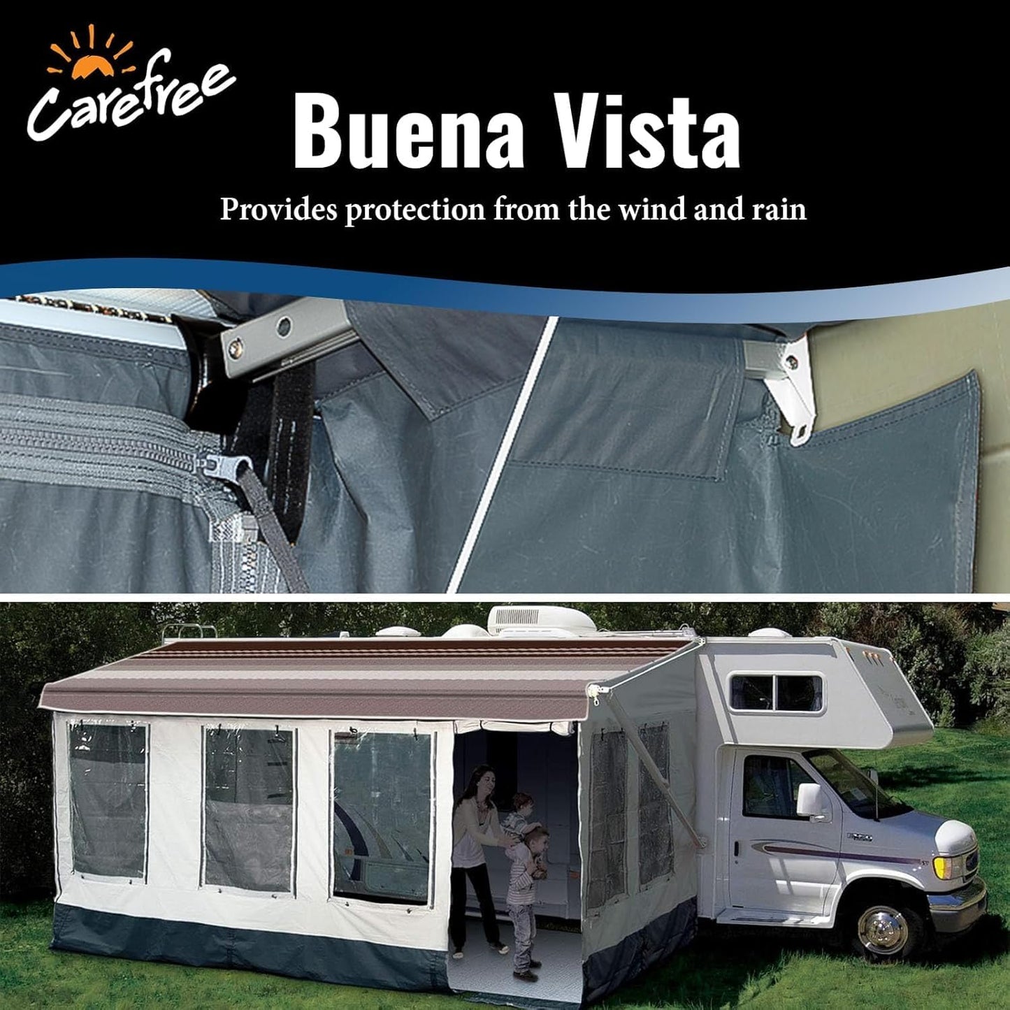 Enclos d’Auvent Buena Vista - Facile à Installer, Léger et Compact