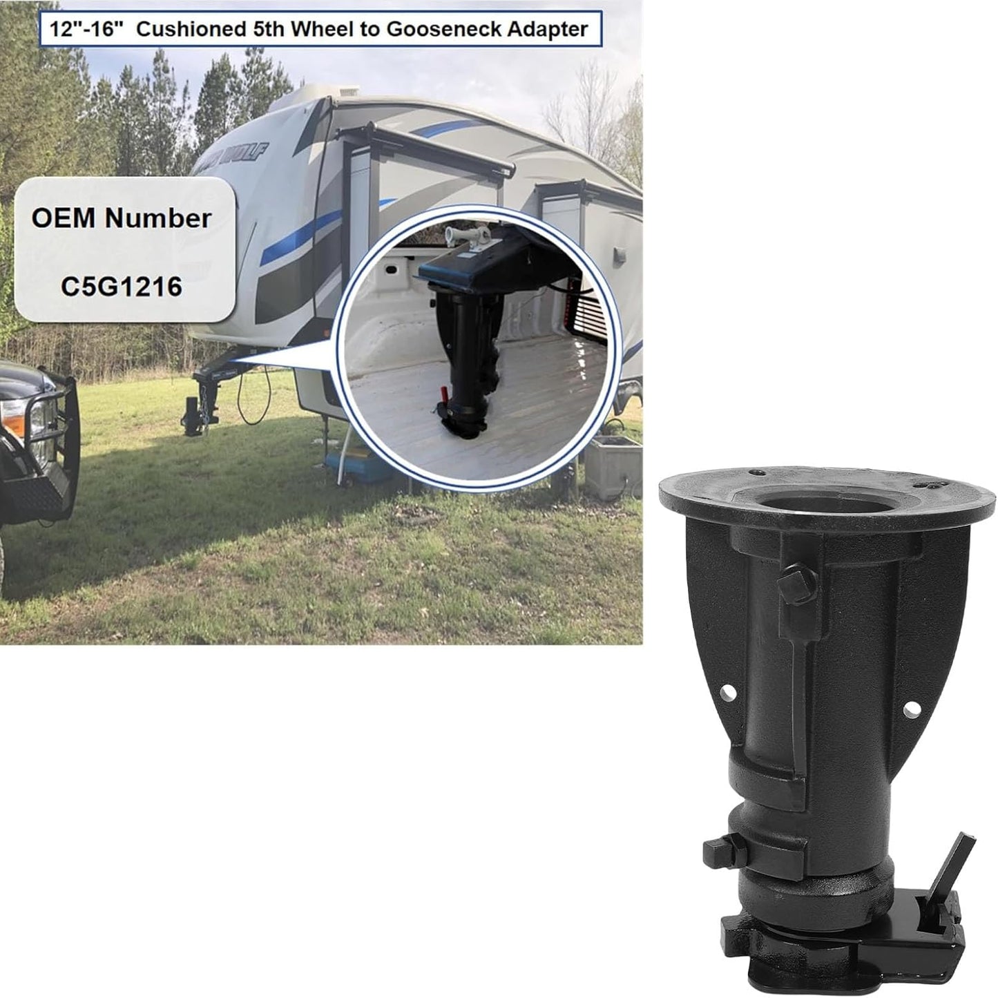 Gooseneck adapter 12 to 16 inches