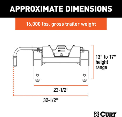 Attache sellette 5th wheel Curt 16k - 16115