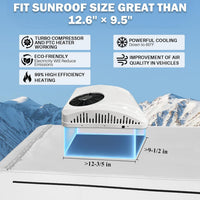 Climatiseur de toit 12V avec chauffage 8500 BTU pour VR, caravane et bateau – Silencieux & économique