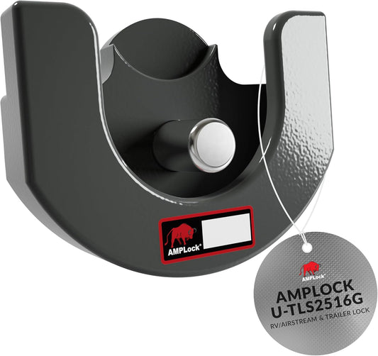 AMPLock TLS2516G – Verrou de remorque solide pour coupleur 6,3 cm | Sécurité caravane et VR