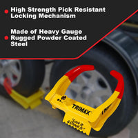 Trimax TCL65 - Cales de roue antivol universelles pour remorques et véhicules
