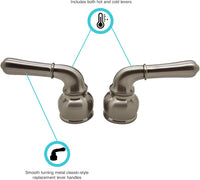Poignées de remplacement classiques en métal pour VR – Dura Faucet (Nickel satiné brossé)
