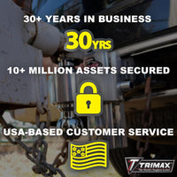 Trimax TCL65 - Universal Anti-Theft Wheel Chocks for Trailers