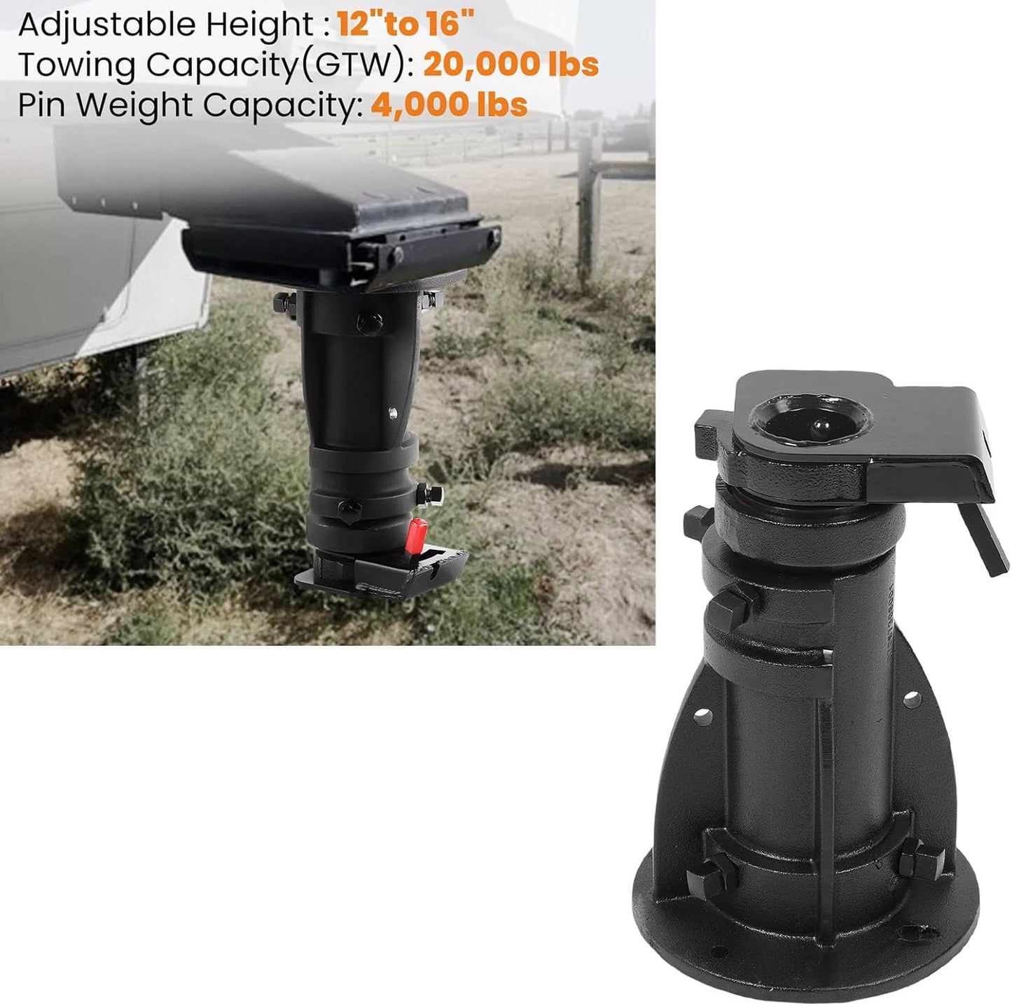 Gooseneck adapter 12 to 16 inches