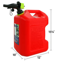 Bidon d’essence 5 gallons Scepter Smart Control – Double poignée et bec anti-déversement