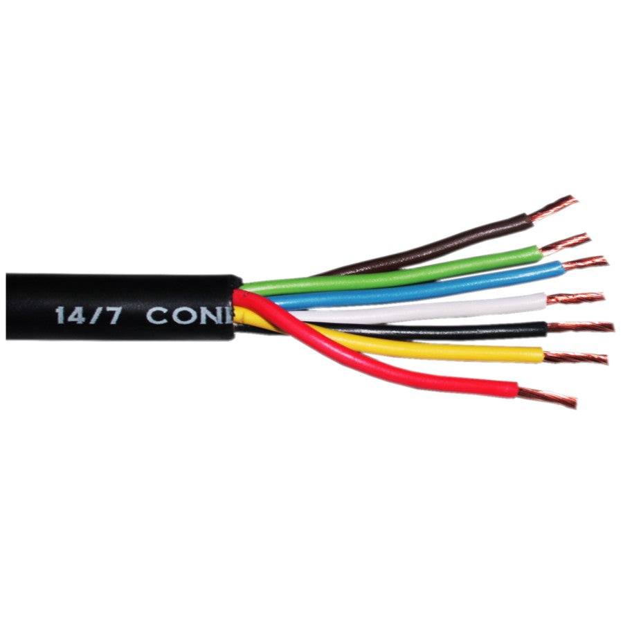 Fil électrique 7 brins calibre 14 – rouleau 500' pour remorque