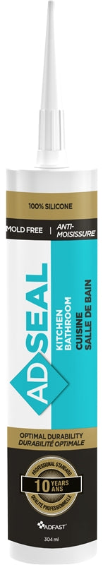 Adfast 4801 Clear Silicone Sealant for Kitchen & Bathroom - 304 mL