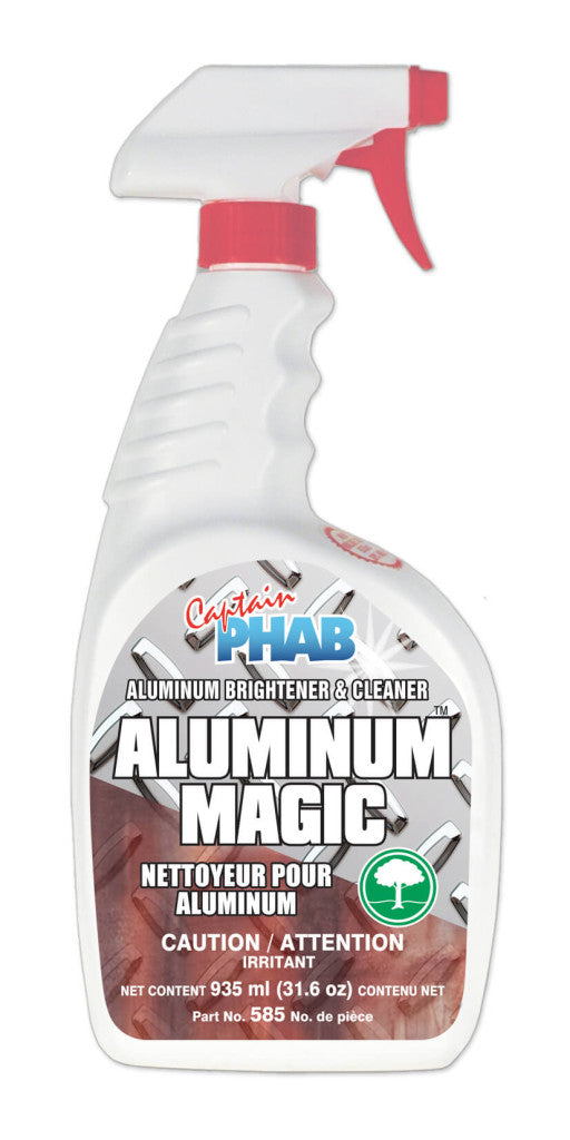 Spray Nettoyant Aluminium Captain Phab 32 oz - Nettoyage Professionnel et Finition Satinée