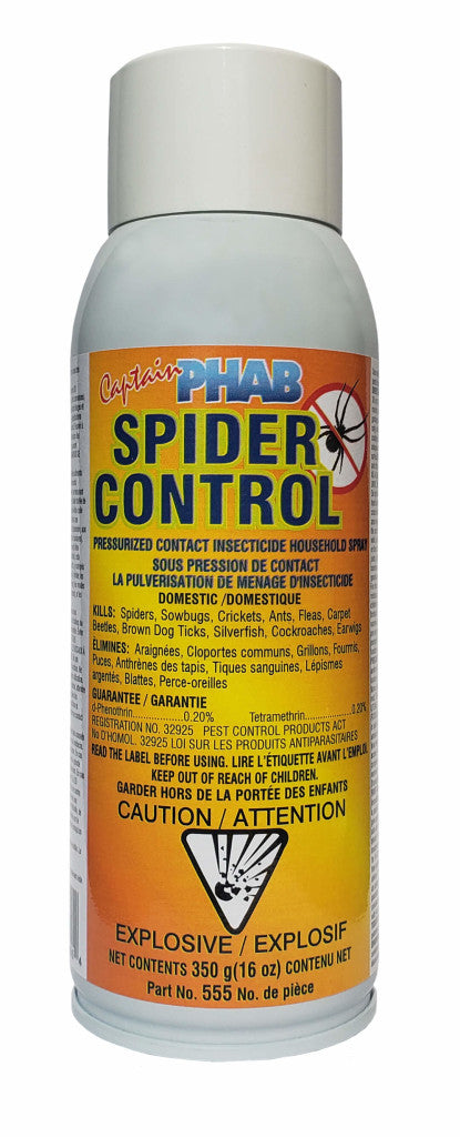 Spider Control Spray 350g by Captain Phab - Spider Elimination - Extendable Aerosol