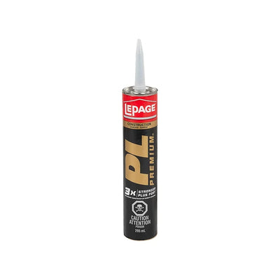 Adhésif de Construction PL Premium 295 ml – Polyuréthane pour Bois, Métal, Céramique et Plus