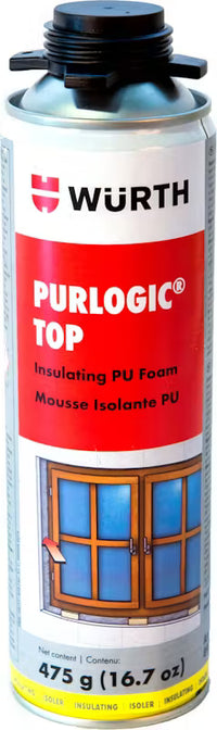 Mousse PU PURLOGIC TOP 1K 500 ml – Gris Béton, Isolation et Calfeutrage Haute Performance