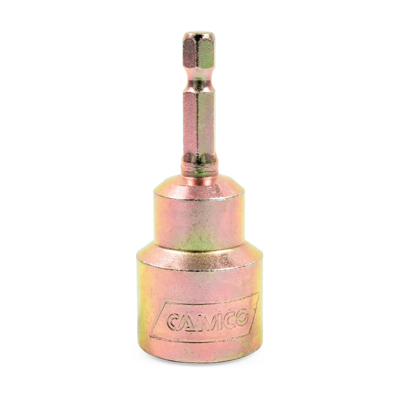 Douille Camco ¾ pouce pour cric à ciseaux avec douille hexagonale à changement rapide de ¼ pouce pour perceuse - Ajustement universel