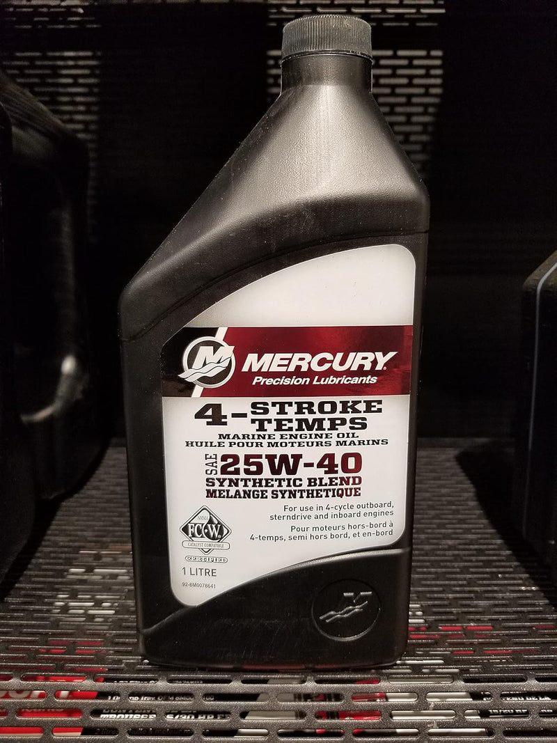 Mercury 25W40 Synthetic Blend Marine Oil – 1 Pint (8M0078641)