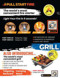 Gril portable à démarrage rapide Pull Start Fire – BBQ instantané au charbon naturel