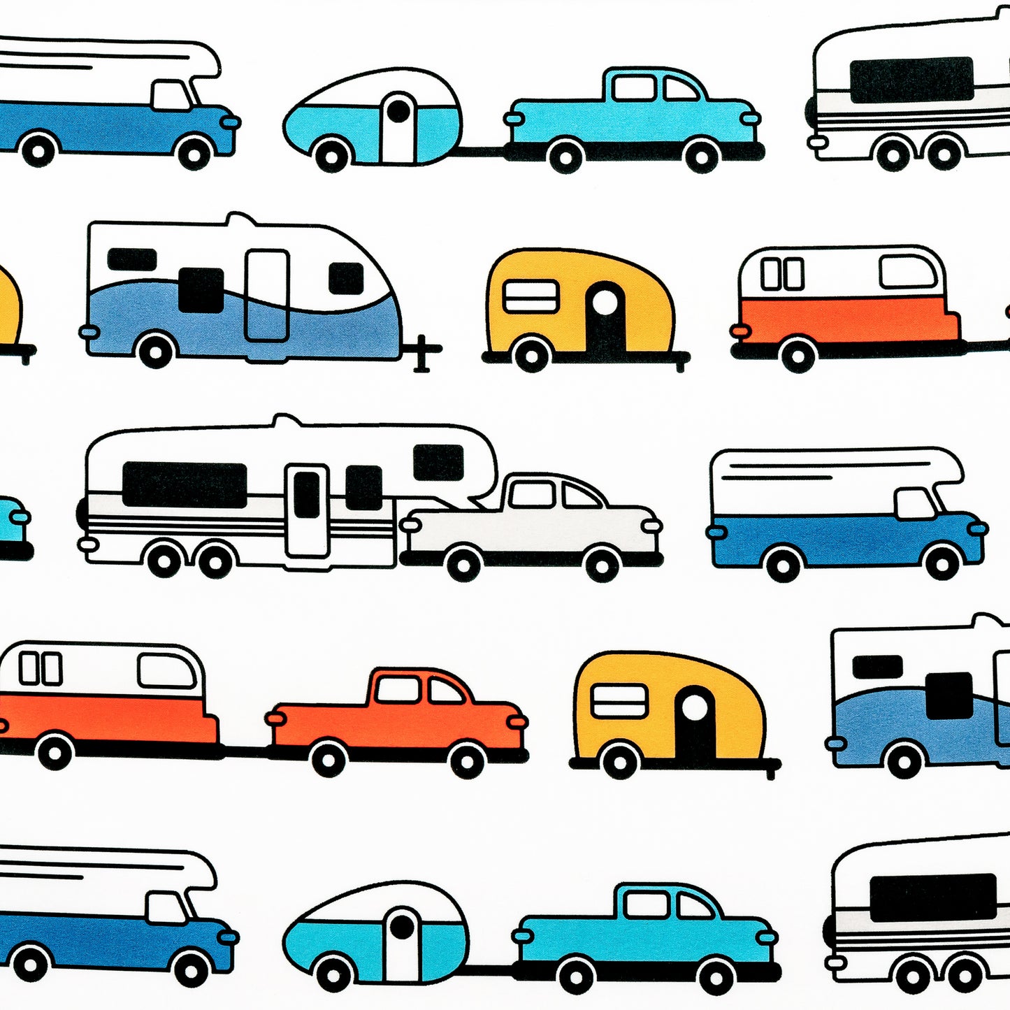 Set de Draps Camco RV "Life is Better at the Campsite" – Draps Queen Court pour Camping-Car, Polyester, Lavable en Machine, Design Multi-Camping-Cars