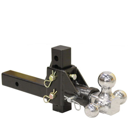 Bloc d’attelage ajustable avec 3 boules pour remorque