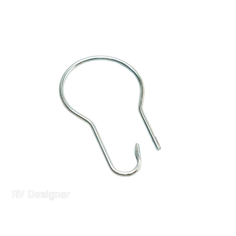 Anneaux de rideau de douche RV Designer 20-1836 argent – Ensemble de 12