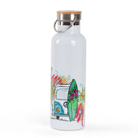 Bouteille d’eau inox – 500 ml | Isolée & rétro pour le camping et la vanlife - Les campeuses en cavale