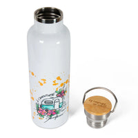 Bouteille d’eau inox – 500 ml | Isolée & rétro pour le camping et la vanlife - Les campeuses en cavale