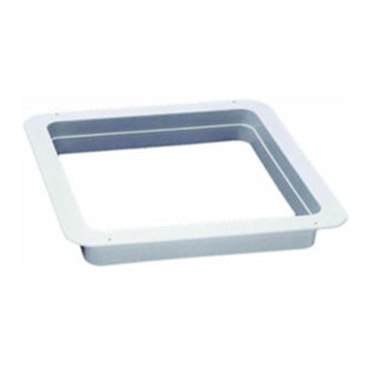Cercle de finition pour ventilation de toit 14 x 14 pouces, 2-1/8 po, coin arrondi, blanc