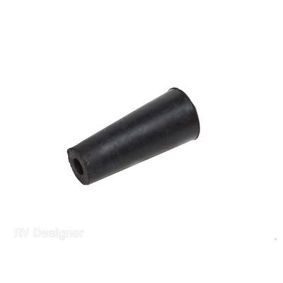 Butée de porte en caoutchouc noir pour VR – 1" x 2-1/4" avec vis de montage