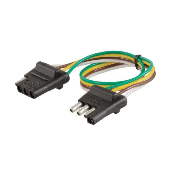 Connecteur plat 4 brins CURT avec fil 12" – Remorque et auto
