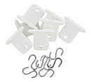 Crochet en ''s''  blanc pour auvent  6pq /Chaque
