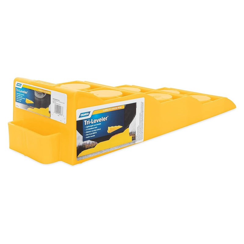 Stabilisateur Tri-Niveau Jaune Camco pour VR – Stabilisation Facile et Efficace