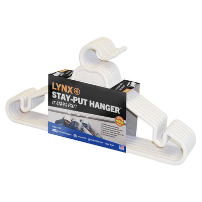Cintre Stay-Put™ LYNX - Ensemble de 6 Cintres Blancs en Polypropylène
