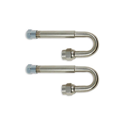 Extensions de valve TireMinder 180° en acier inoxydable pour roues arrière en acier – Paquet de 2