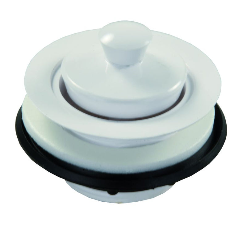 Crépine d’évier JR Products 10-1749 avec bouchon pop-up blanc