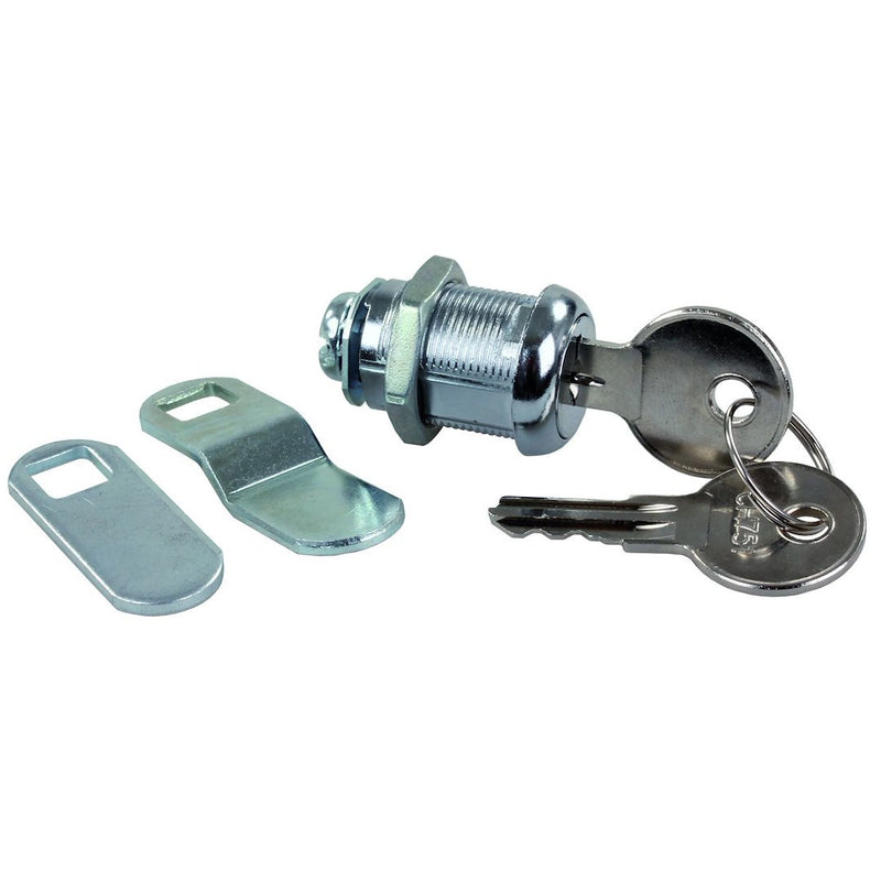 Cylindre de Serrure pour Portes de Compartiment à Bagages Standard - Clé Unique, Zinc Chromé
