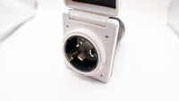 Prise extérieure Twist 50A blanche carrée pour roulotte – 125V/250V