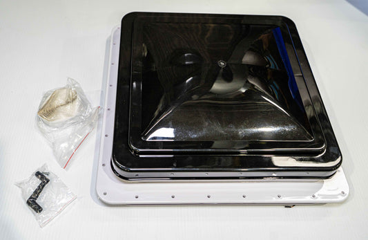 Ventilateur d’Aération Noir RV 14x14 – Motorisé 12V Étanche & Anti-UV | Vent de Toit VR