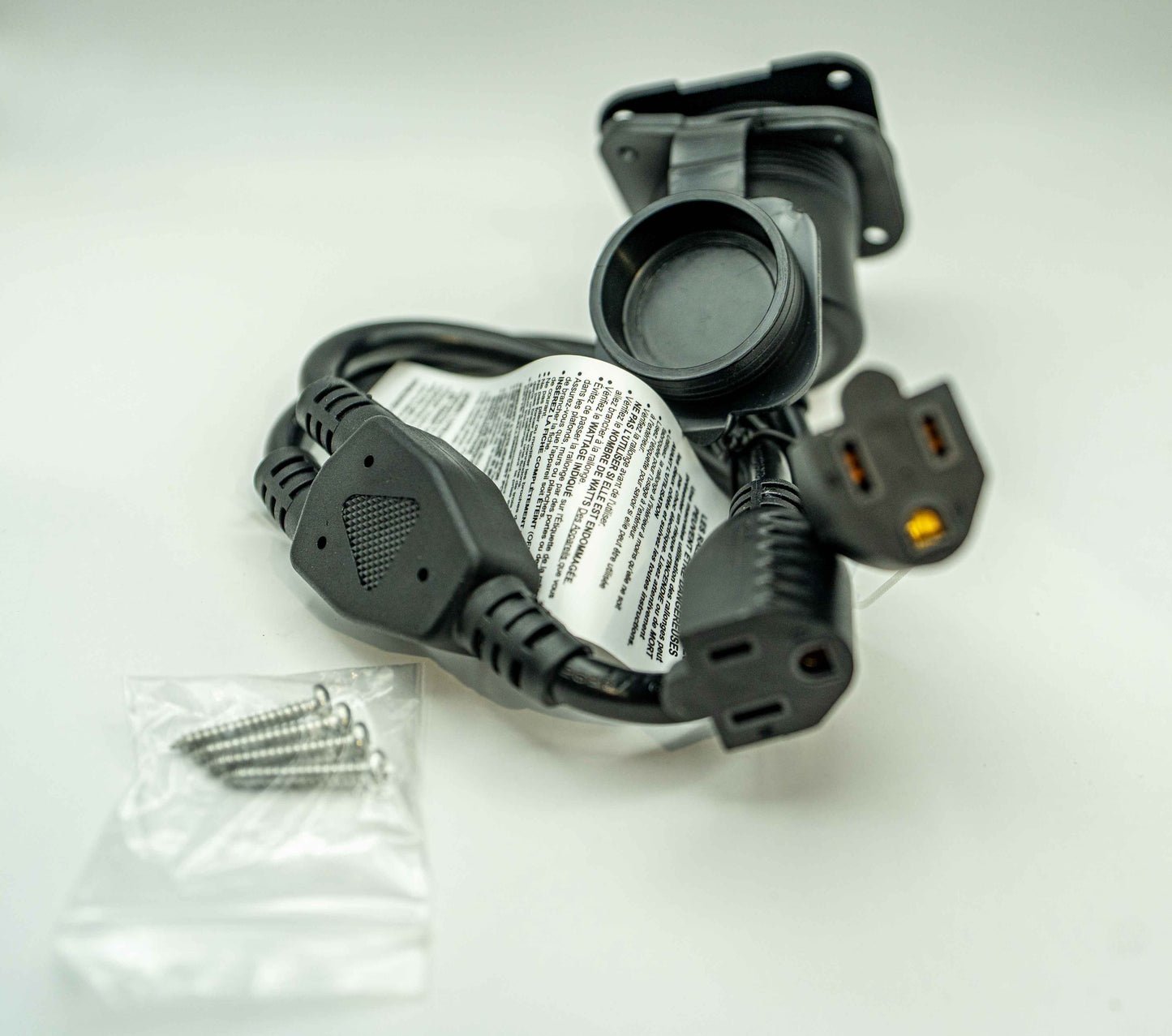 Kit d’entrée d’alimentation RV 15A 125V avec rallonge en Y – Connecteur 5-15P / 5-15R