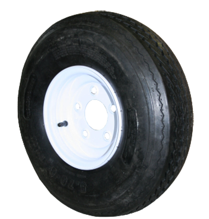 Roue et pneu 530x12 6 plis – Assemblage 4 trous pour remorque