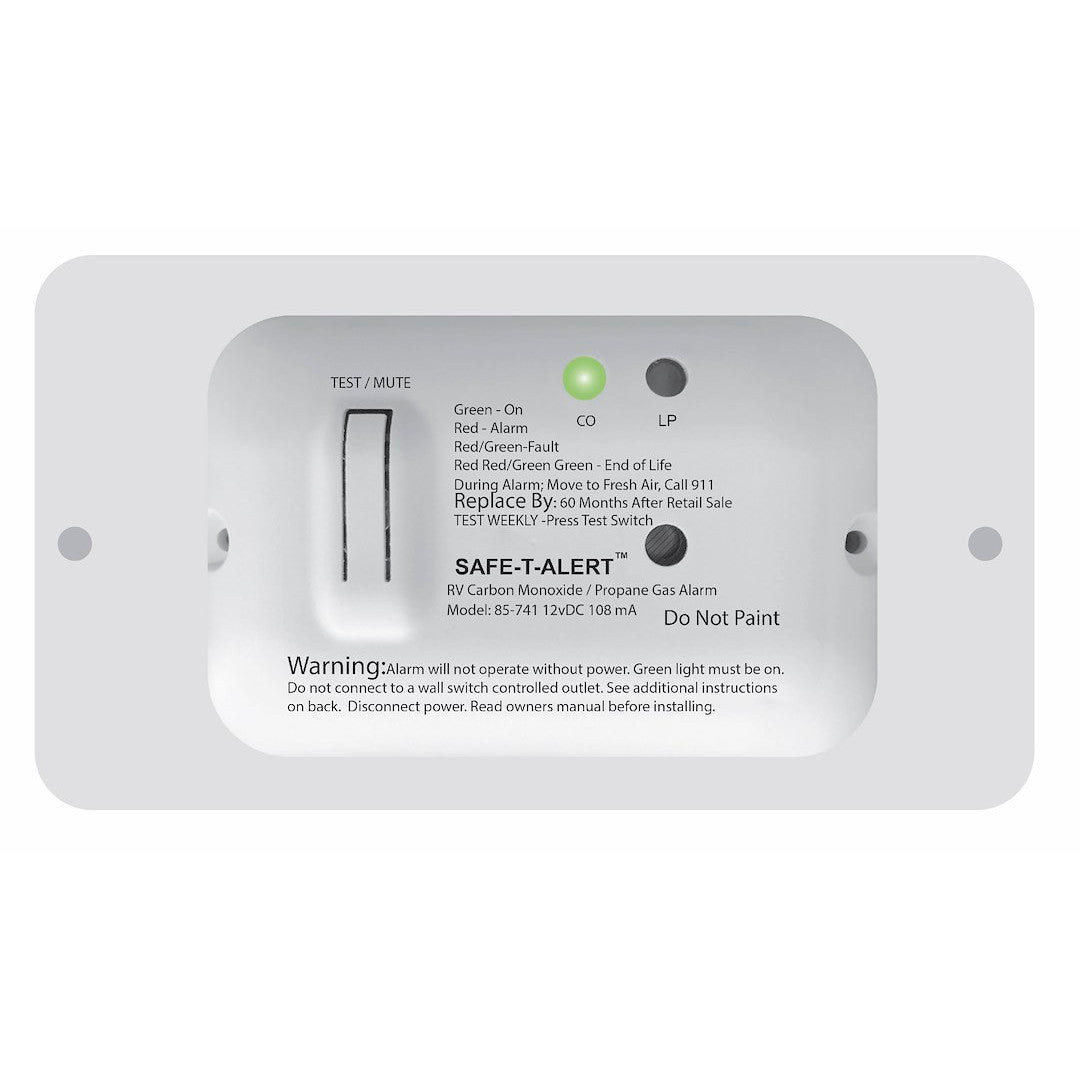 Détecteur de monoxyde de carbone et propane Safe-T-Alert 12 V blanc | MTI Industries 06-6551