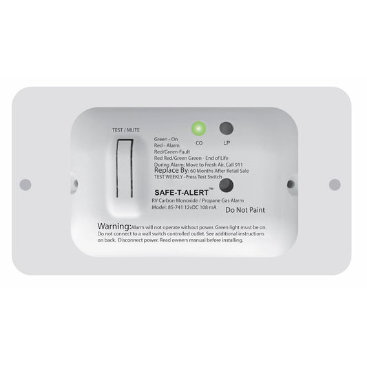 Détecteur de monoxyde de carbone et propane Safe-T-Alert 12 V blanc | MTI Industries 06-6551
