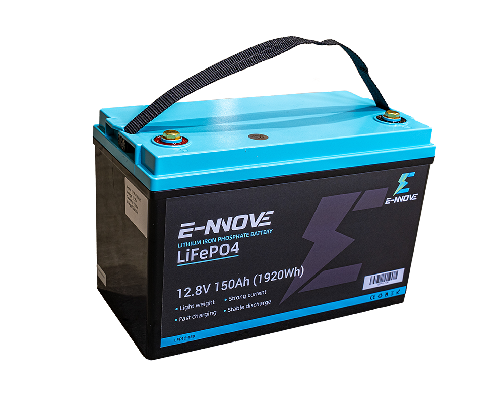 Batterie E-NNOVE LiFePO₄ 12.8V 150Ah (1920Wh) – Lithium Fer Phosphate avec BMS 150A | Modèle LFP12-150
