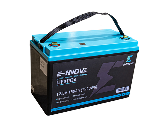 Batterie E-NNOVE LiFePO₄ 12.8V 150Ah (1920Wh) – Lithium Fer Phosphate avec BMS 150A | Modèle LFP12-150