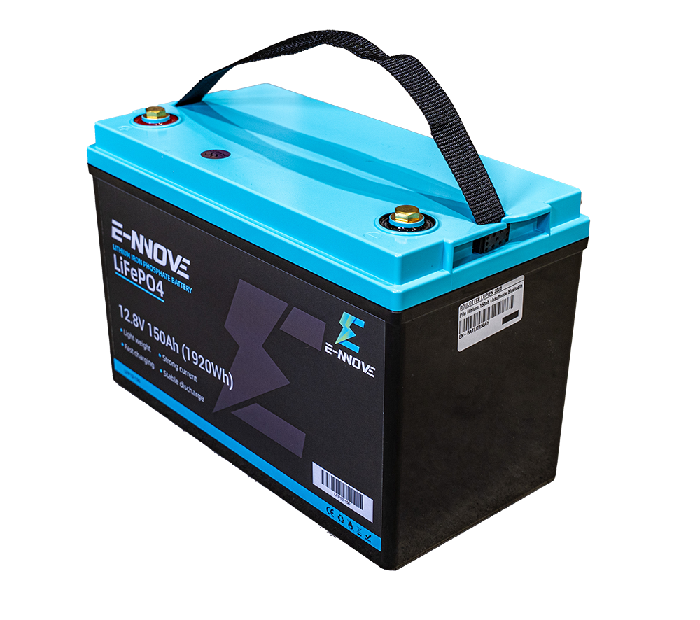 Batterie E-NNOVE LiFePO₄ 12.8V 150Ah (1920Wh) – Lithium Fer Phosphate avec BMS 150A | Modèle LFP12-150