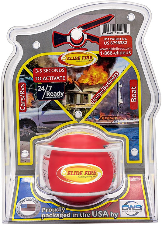 Boule extinctrice automatique ELIDE FIRE ELY4 pour feux A/B/C