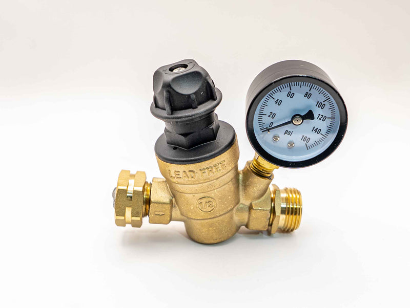 Adjustable Water Pressure Regulator for RV – Lead-Free Brass