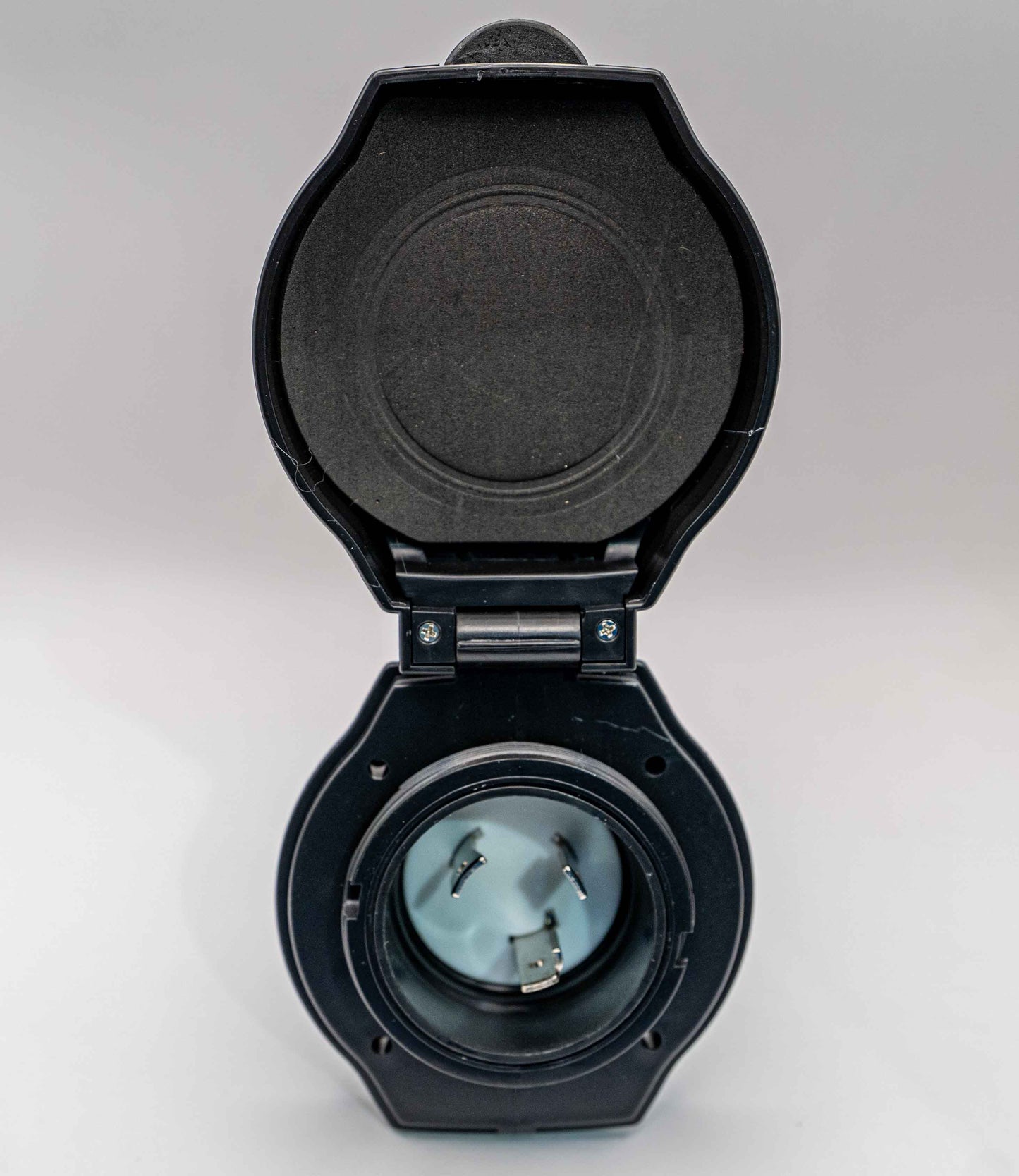 RV Inlet Kit 30A L5-30P avec indicateur de puissance – Connexion électrique pour VR - Noire / Blanche