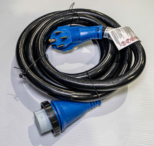 Cordon RV 50A – 14-50P vers SS 2-50R Twist Lock avec Indicateur | 15 pieds