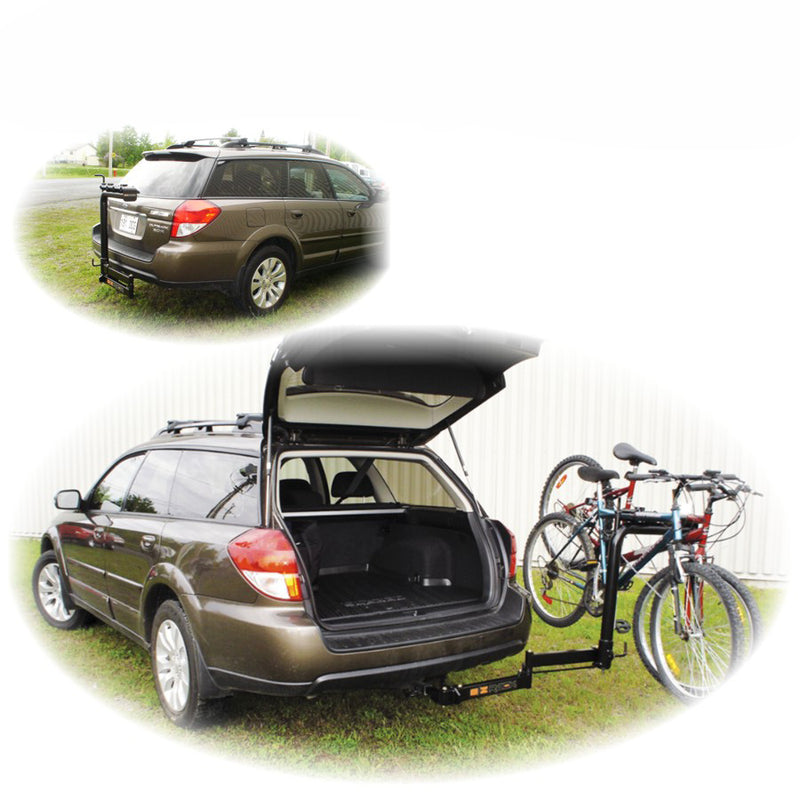 4-Bike 2" Pivoting Rack – Sturdy Tow-Bike Carrier